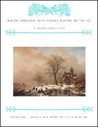 Winter Landscape With Figures Playing On The Ice / X Squared Cross Stitch