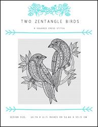 Two Zentangle Birds / X Squared Cross Stitch