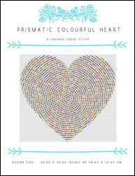 Prismatic Colourful Heart / X Squared Cross Stitch