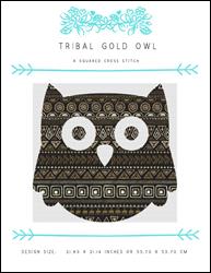 Tribal Gold Owl / X Squared Cross Stitch