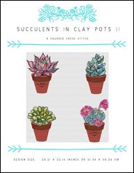 Succulents in Clay Pots II / X Squared Cross Stitch