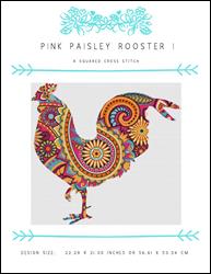 Pink Paisley Rooster I / X Squared Cross Stitch