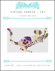 Vintage Pansies - Cat / X Squared Cross Stitch