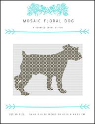 Mosaic Floral Dog / X Squared Cross Stitch