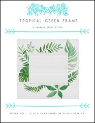 Tropical Green Frame / X Squared Cross Stitch