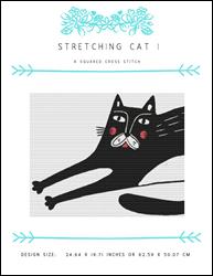 Stretching Cat I / X Squared Cross Stitch