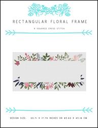 Rectangular Floral Frame / X Squared Cross Stitch