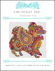 Pink Paisley Dog I / X Squared Cross Stitch