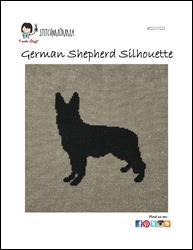 Dog Silhouette - German Shepherd / Stitchnmomma