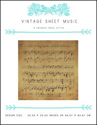 Vintage Sheet Music / X Squared Cross Stitch