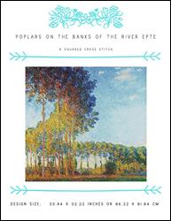 Poplars on the Banks of the River Epte / X Squared Cross Stitch