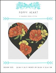 Poppy Heart / X Squared Cross Stitch