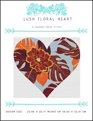 Lush Floral Heart / X Squared Cross Stitch