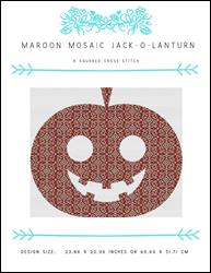 Maroon Mosaic Jack-O-Lanturn / X Squared Cross Stitch