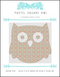 Pastel Square Owl / X Squared Cross Stitch