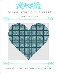 Square Azulejo Tile Heart / X Squared Cross Stitch