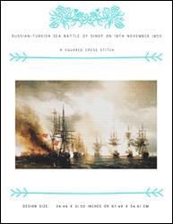 Russian-Turkish Sea Battle of Sinop on 18th November 1853 / X Squared Cross Stitch