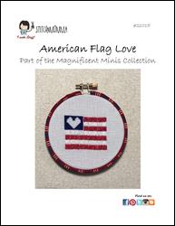 Magnificent Minis - American Flag Love / Stitchnmomma