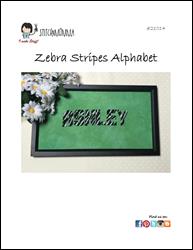 Alphabet - Zebra Stripes / Stitchnmomma