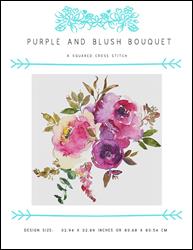 Purple and Blush Bouquet / X Squared Cross Stitch