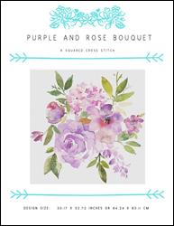 Purple and Rose Bouquet / X Squared Cross Stitch