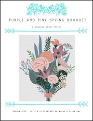 Purple and Pink Spring Bouquet / X Squared Cross Stitch