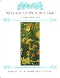 Young Girl Sitting With a Rabbit / X Squared Cross Stitch