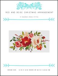 Red and Beige Christmas Arrangement / X Squared Cross Stitch