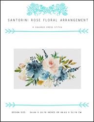 Santorini Rose Floral Arrangement / X Squared Cross Stitch