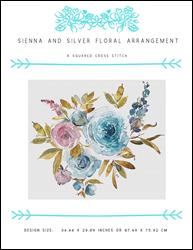 Sienna and Silver Floral Arrangement / X Squared Cross Stitch