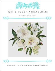 White Peony Arrangement / X Squared Cross Stitch