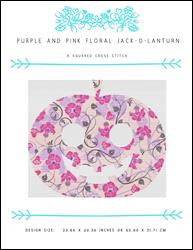 Purple and Pink Floral Jack-O-Lanturn / X Squared Cross Stitch