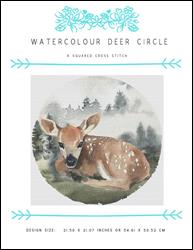 Watercolour Deer Circle / X Squared Cross Stitch