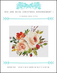 Red and Beige Christmas Arrangement I / X Squared Cross Stitch