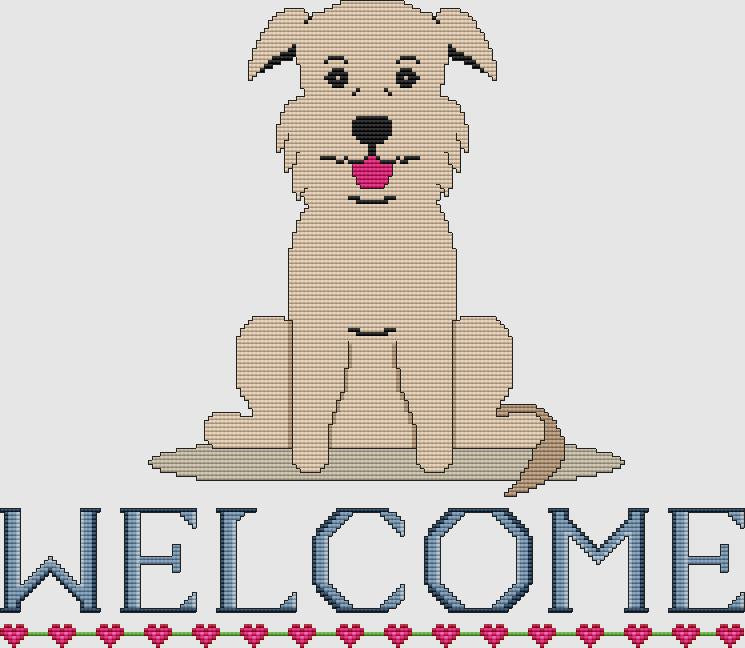 Irish Wolfhound - Welcome (Wheaten) / DogShoppe Designs