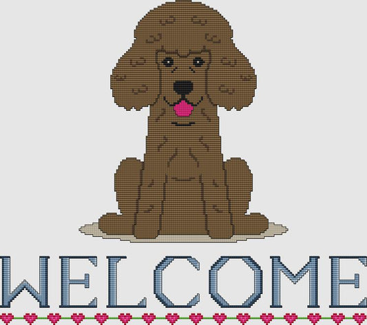 Poodle - Welcome (Chocolate) / DogShoppe Designs