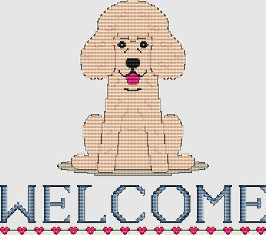 Poodle - Welcome (Apricot) / DogShoppe Designs