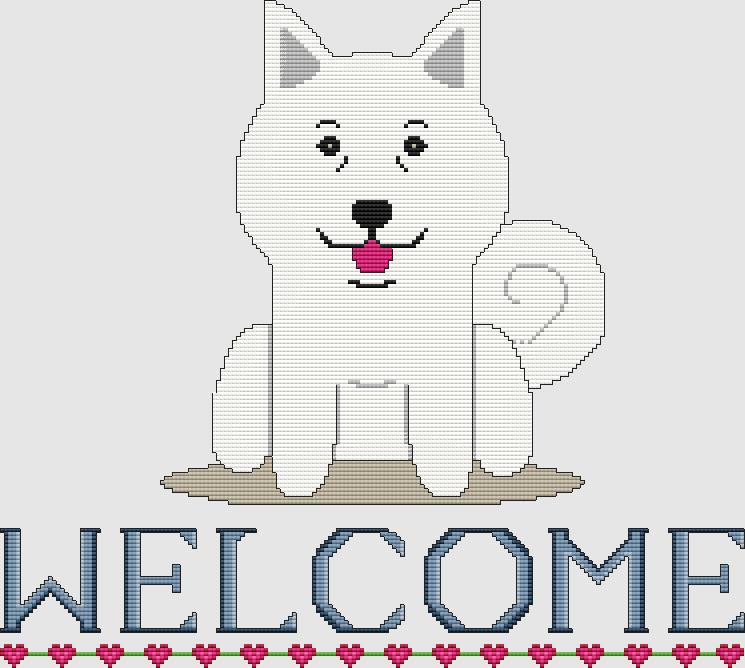 Samoyed - Welcome / DogShoppe Designs