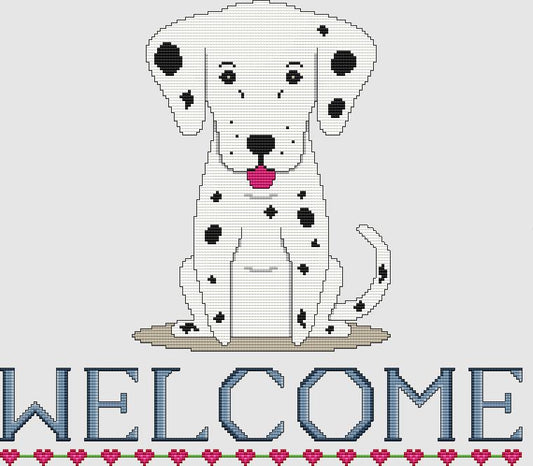 Dalmatian - Welcome II (Black) / DogShoppe Designs