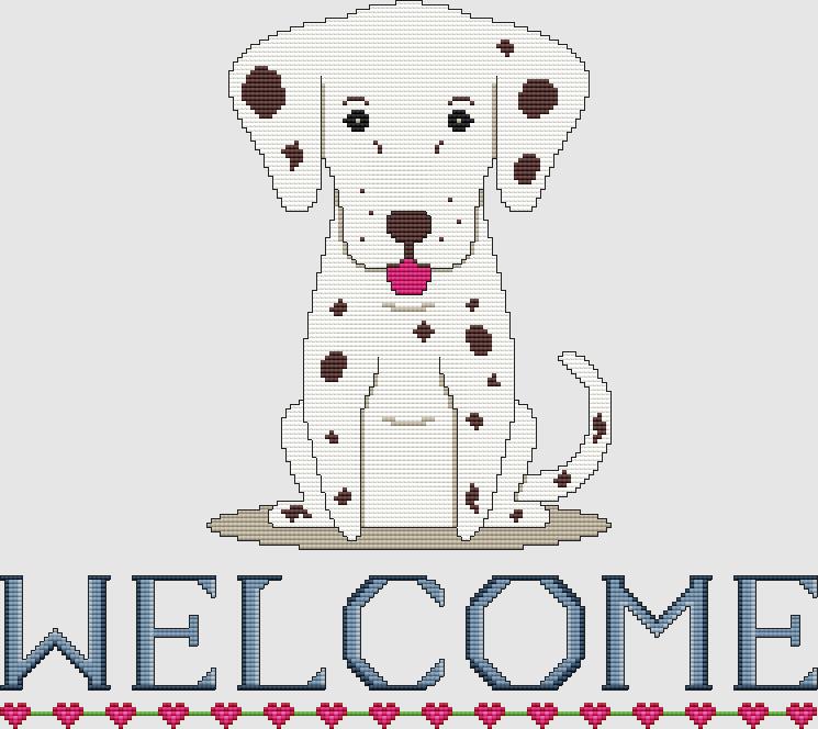 Dalmatian - Welcome II (Liver) / DogShoppe Designs