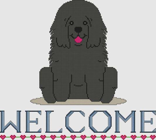 Puli - Welcome (Black) / DogShoppe Designs