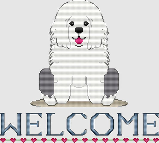 Old English Sheepdog - Welcome / DogShoppe Designs