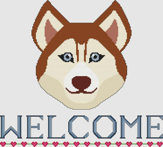 Siberian Husky - Welcome (Red) / DogShoppe Designs