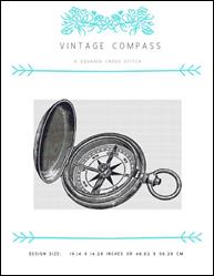 Vintage Compass / X Squared Cross Stitch