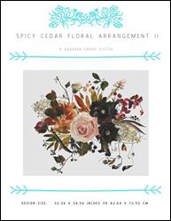 Spicy Cedar Floral Arrangement II / X Squared Cross Stitch