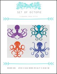 Set of Octopie / X Squared Cross Stitch