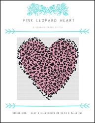 Pink Leopard Heart / X Squared Cross Stitch