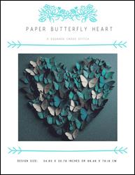 Paper Butterfly Heart / X Squared Cross Stitch