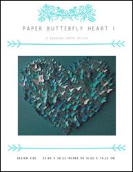 Paper Butterfly Heart I / X Squared Cross Stitch