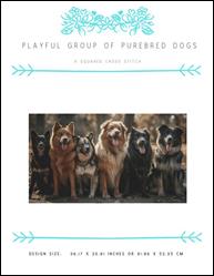 Playful Group of Purebred Dogs / X Squared Cross Stitch